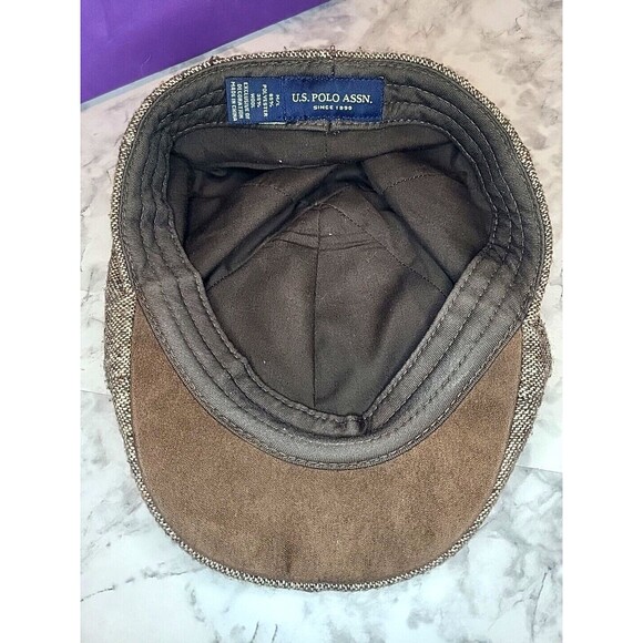 VTG Polo Newsboy Hat Golf Driver Cap Gatsby Cabbie Hat Flat Cap Adult Tan Khaki - Picture 6 of 6